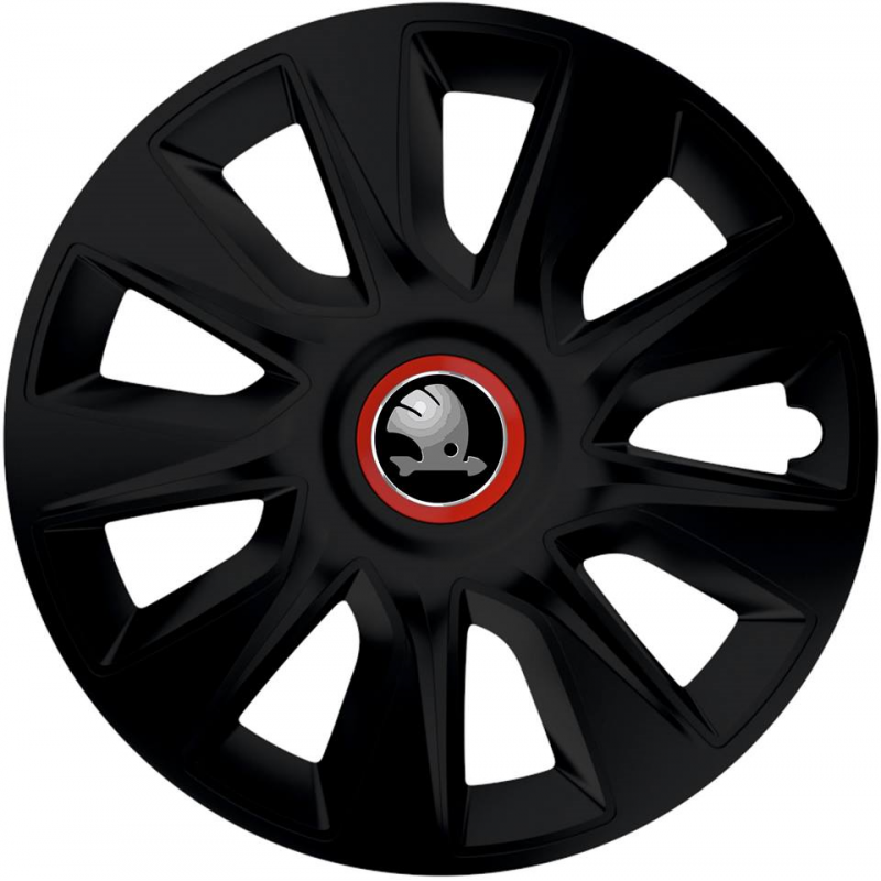 PUKLICE PRE ŠKODA 13" STRATOS RR Black 4ks